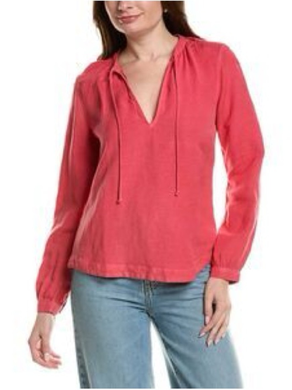 cloth & stone Linen Blend V-Neck Blouse